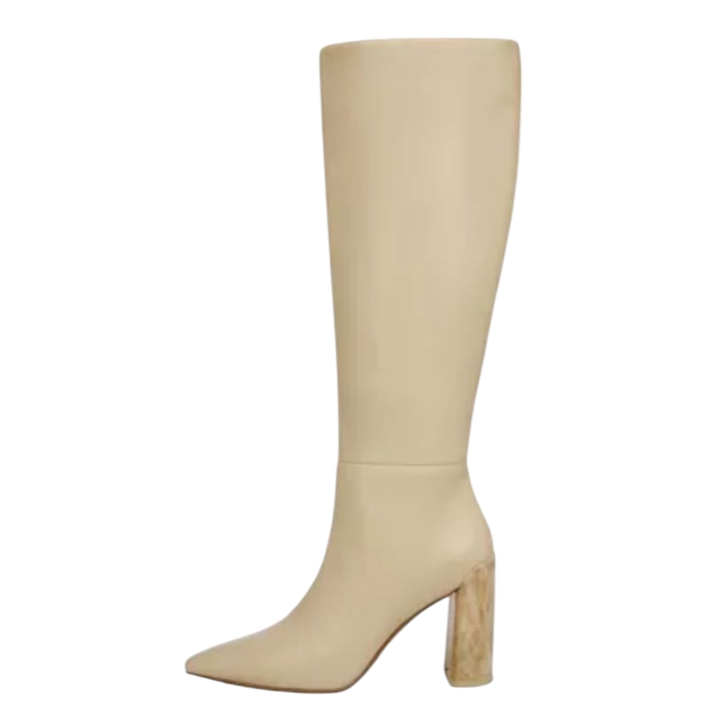 Vince Pilar Leather Macadamia Beige Knee-High Boots....Size 9.5